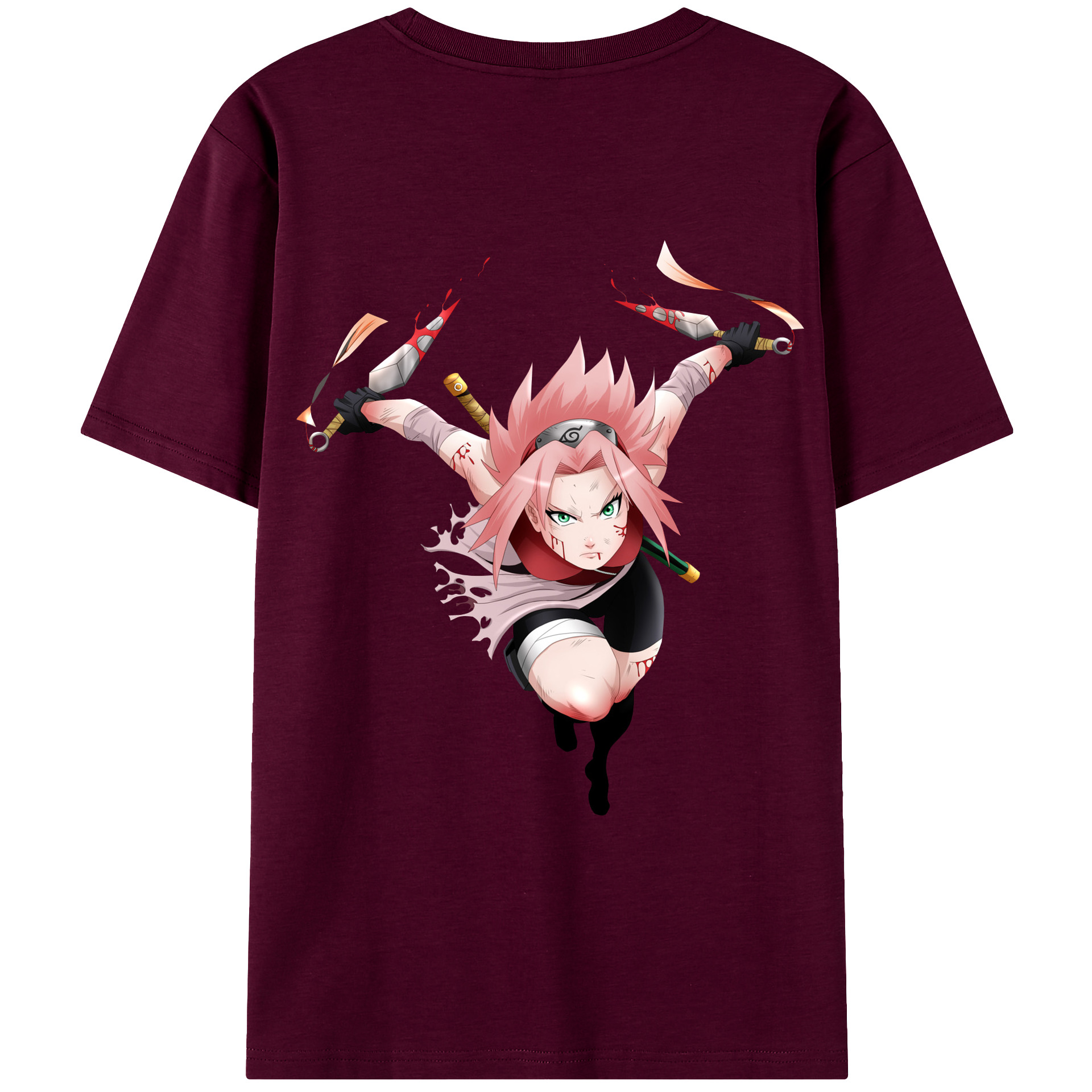 （画像用） NARUTO -ナルト- 春野サクラ Haruno Sakura レディース半袖Tシャツ(バックプリント)